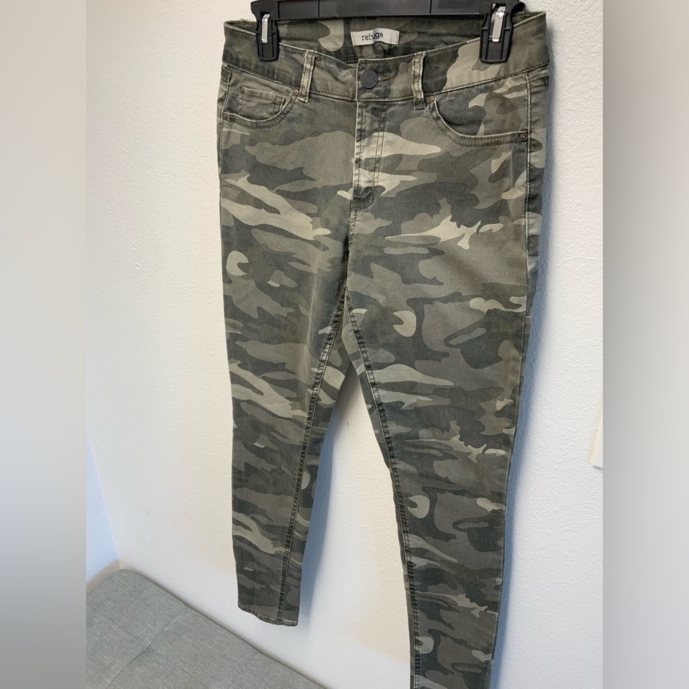 Army Print Skinny Jeans